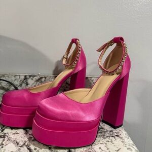 Elegant Pink Platform Heels